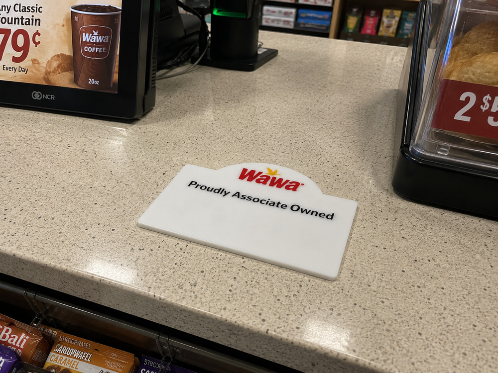 WAWA Convenience Store Employee Name Tag Customer Service Associate Sealed